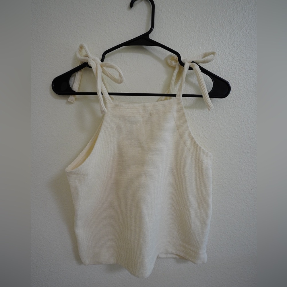 Madewell Ivory Tie-Strap Tank Top